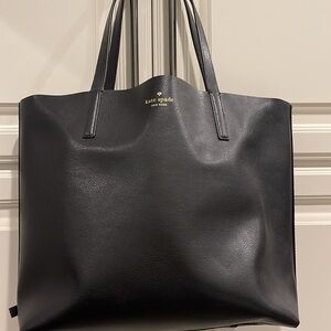 Kate Spade Black Leather Tote Bag